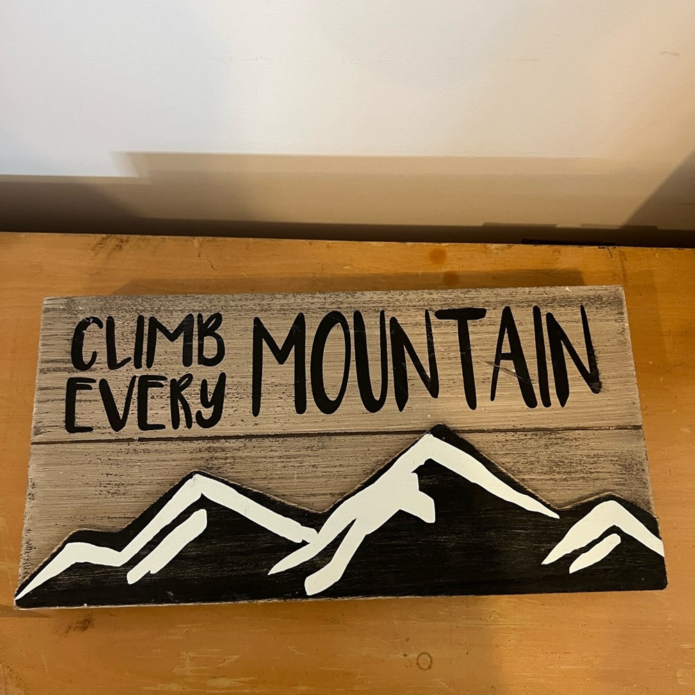 Small wooden sign